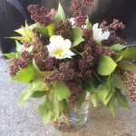 lilacs with cosmos